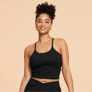 Blogilates Women's Strappy Cropped Tank Top Black Size 1X